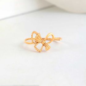 Cute Bow Design Gold Ring