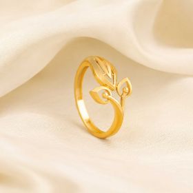Nature Leaf Design Gold Ring