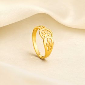 Petal Oval Design Gold Ring
